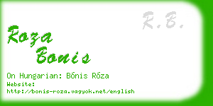 roza bonis business card